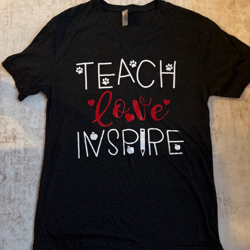 Bella Canvas Black Tee with TEACH LOVE INSPIRE